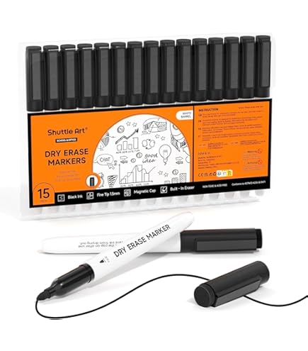 Stiften Zwart YISAN Whiteboard Markers Zwart Fijne Tip