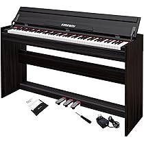 Amazon | KIMFBAY 電子ピアノ 88鍵盤 木製 電子ピアノ アップライト 88