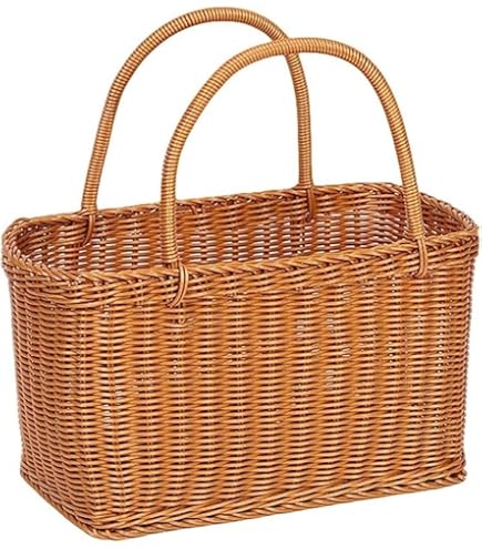 Amazon.co.jp: カゴバッグ 買い物かご 手提げ 小物入れ バスケットかご