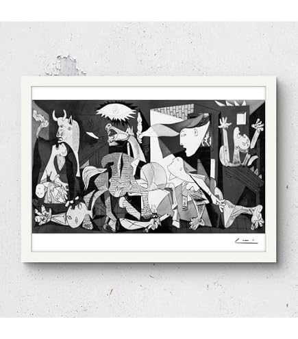 Amazon.co.jp: 複製絵画 ゲルニカ ピカソ作 90×40.5cm : ホーム＆キッチン