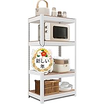 Amazon｜HOMEDANT House 組立簡単 ラミネート スチールラック キッチン