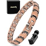 MagnetRX® Women’s Pure Copper Magnetic Bracelet - Ultra Strength Magnetic Copper Bracelet - Adjustable Length with Sizing Too
