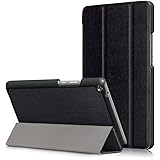 Kepuch Custer ケース 対応 Huawei MediaPad T3 8.0, PUレザー 軽量 カバー 対応 Huawei MediaPad T3 8.0 - 黒