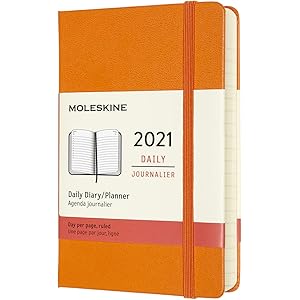 モレスキン 手帳 2021年 1月始まり 12ヶ月 デイリーダイアリー ハードカバー ポケットサイズ カドミウムオレンジ…