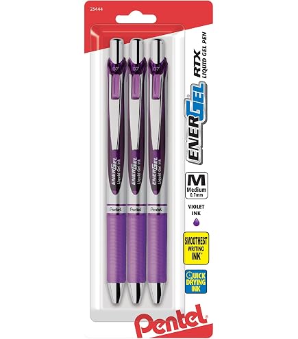 Uni-Ball Signo 207 Gelschreiber – 6er Pack, Medium Point, Lila, Wasserfeste Tinte