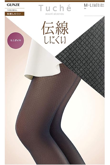 Amazon | [グンゼ] Tuche トゥシェ ミニダイヤ 柄 ストッキング  