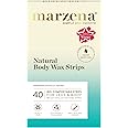 Marzena Natural Body Wax Strips, 40 Count Clear