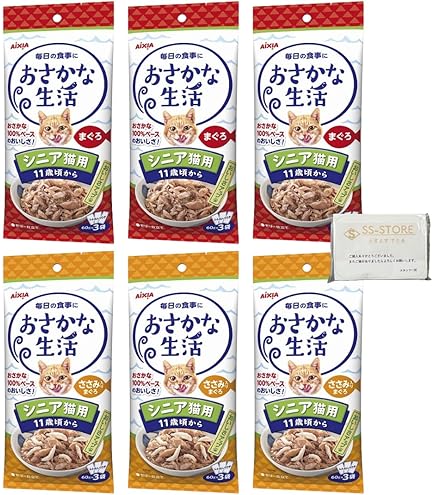 Amazon.co.jp: おさかな生活 シニア猫用 11歳頃から ささみ入り