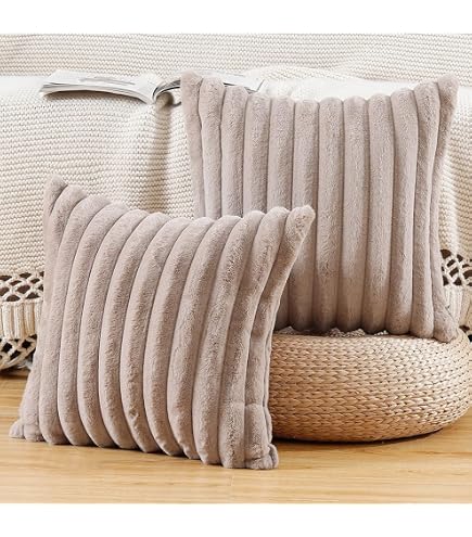 Amazon.co.jp: インサート フェイクファー シープスキン 枕カバー 2枚