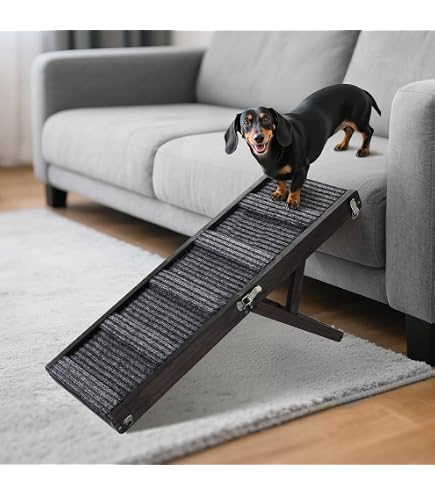 Amazon | ペットスロープ 高さ57cm ペットステップ 4段調節 Pawaboo