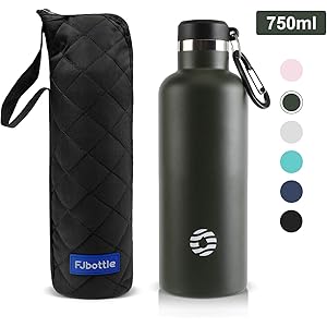 FJbottle ステンレスボトル 真空断熱 保温保冷 水筒 第2世代 直飲み 750ML スポーツボトル 漏れなし 魔法瓶 ウォーターボトル アウトドア 遠足 登山 釣り 自転車 運動 グリーン