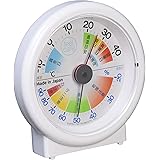 エンペックス気象計 温度湿度計 生活管理温湿度計 feel care 置き用 日本製 ホワイト TM-2411 9.3x8.9x3.5cm