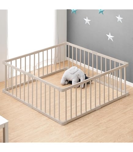 Amazon.co.jp: RiZKiZ 木製ベビーサークル 167cm×167cm×55cm 8枚セット