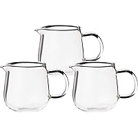 TAMAKI ミルクピッチャー グラスウェア 3個セット 直径6.7×高さ7.2cm 180ml 電子レンジ対応 T-698501