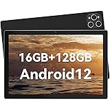 2023Newset Android12タブレット10インチwi-fiモデルケース付き、8コアCPU1280*800 IPS、16GB RAM(8+8GB拡張)+ROM128GB+1TB 拡張、7000mAhバッテリー/13MP+8MP デュアルカメ