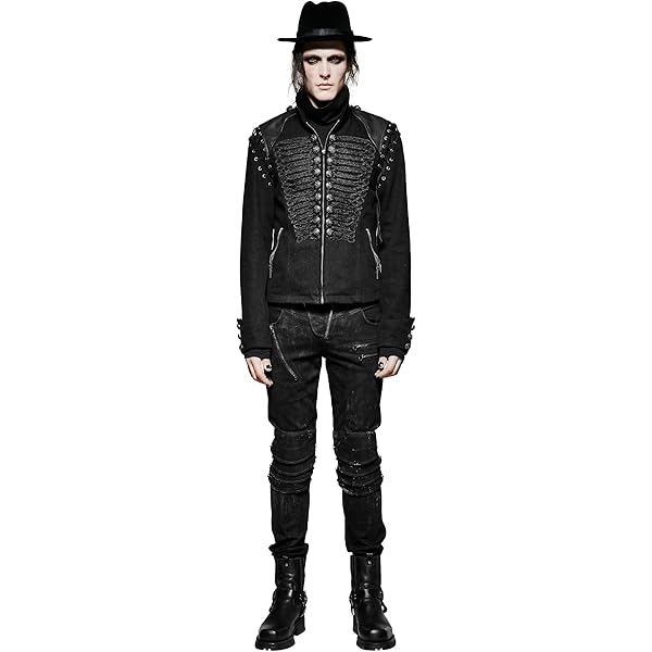Ro Rox Napoleon ミリタリー ドラマー パレード ジャケット スチームパンク ミリタリー ジャケット, ブラック&シルバー, XX-Large Amazon.co.jp: Ro Rox Napoleon ミリタリー ドラマー パレード