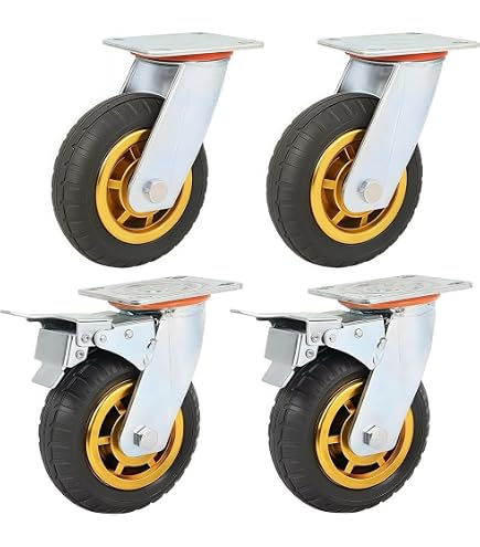Amazon.co.jp: ノーパンクキャスター固定 車輪径 260mm 10インチ ［1個