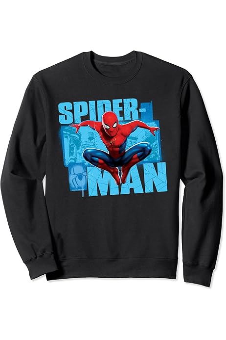 Amazon | Marvel スパイダーマン:No Way Home 赤と青のスーツ 長袖T 