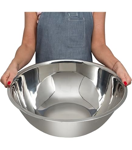 10-Pc Stainless Steel Mixing Bowls Set – 13 Qt Large Bowl, 16 Inch, Mirror Polish, Dishwasher Safe - View #8