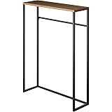 山崎実業(Yamazaki) コンソールテーブル ブラック W60XD18.5XH80.5cm タワー tower 置きやすくスリム 飾り棚 フック付き サイドテーブル 5165