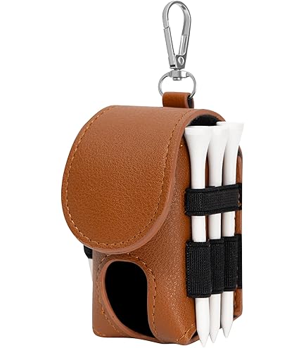 Amazon.co.jp: ボールケース ゴルフボールポーチ ゴルフ レザー ティー