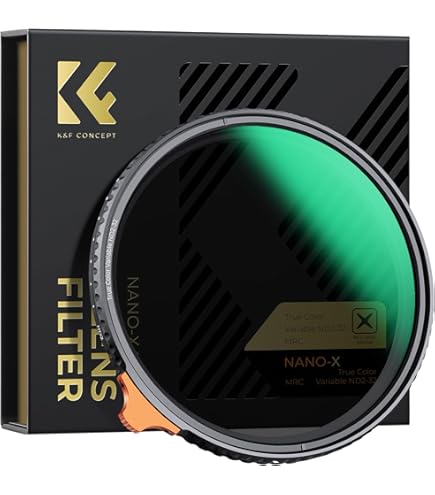 Amazon | K&F CONCEPT NDフィルター ND2-32 67mm 1-5段階減光 真鍮製