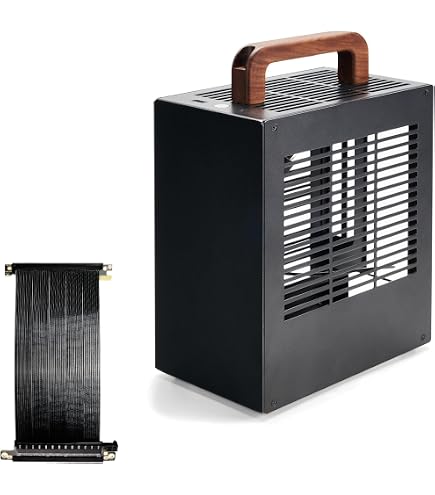 SGPC K49-BL Mini ITX Case - 8.3L Small Form Factor, Supports GPU