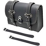 PIENSE バイク バッグ サイドバッグ ツーリング バック ツール 工具 小物入れ かばん (ブラック/ロックピン付き)