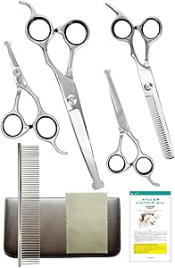 Amazon Co Jp Latuna トリミングシザー ハサミ プロトリマー監修 使い方説明動画付き 犬 トリミング ペット用 初心者向け 安全性 ケース付き セニング すきばさみ ボブ カット カーブ ペット用品