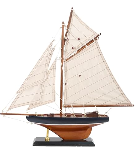 Amazon.co.jp: NAUTIMALL 63.5 cm 木製ヨット モデル コロンビア