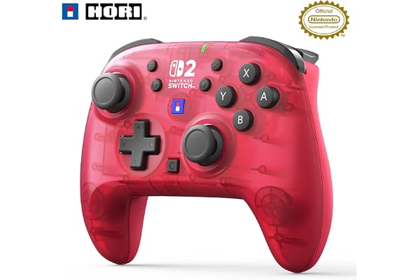 【任天堂ライセンス商品】ワイヤレスホリパッド TURBO for Nintendo Switch 2 コントローラー ルビーマゼンタ【Switch2・Switch両対応】【連射/連射ホールド機能搭載】