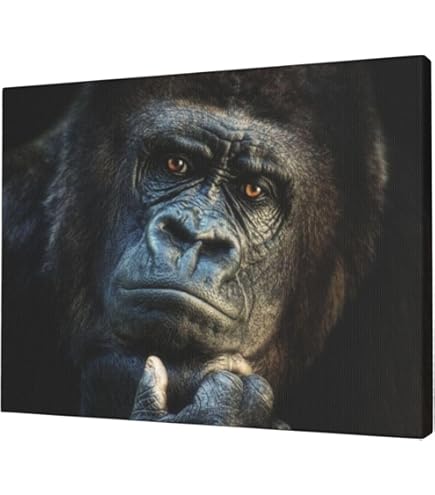 ブラックゴリラ アートパネル ポスター A1サイズ Amazon.co.jp: ブラックシンキングゴリラポスターとプリント動物