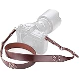Handmade Genuine Leather Camera Strap, Adjustable Leather Neck Strap Belt for All SLR and DSLR Cameras