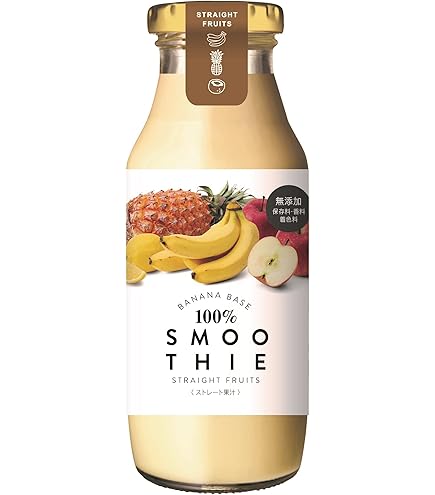 Amazon.co.jp: [6本] ストレート果汁100％スムージー バナナベース