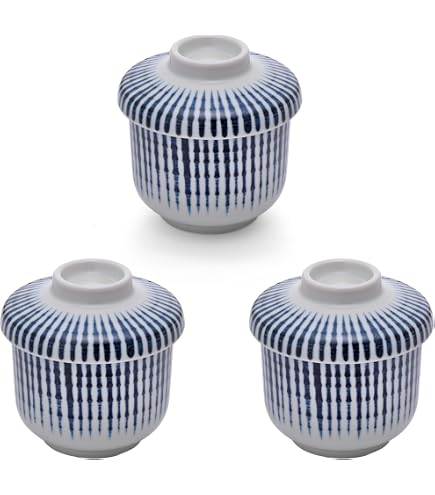 Amazon｜美濃焼 茶碗蒸し 器 約8cm ソギ 白釉 日本製 133-62001｜蒸し