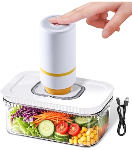 Amazon｜Packlyx 真空保存容器 自動真空 保存容器 1.2L ABS食品級素材
