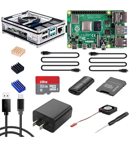 Amazon.co.jp: GeeekPi 8GB /4Bスターターキット、PWMファン付き