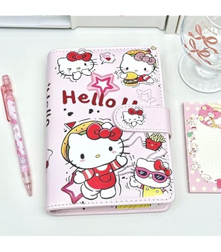 Amazon | ハローキティ システム手帳 PU ノートメモ帳 バインダー
