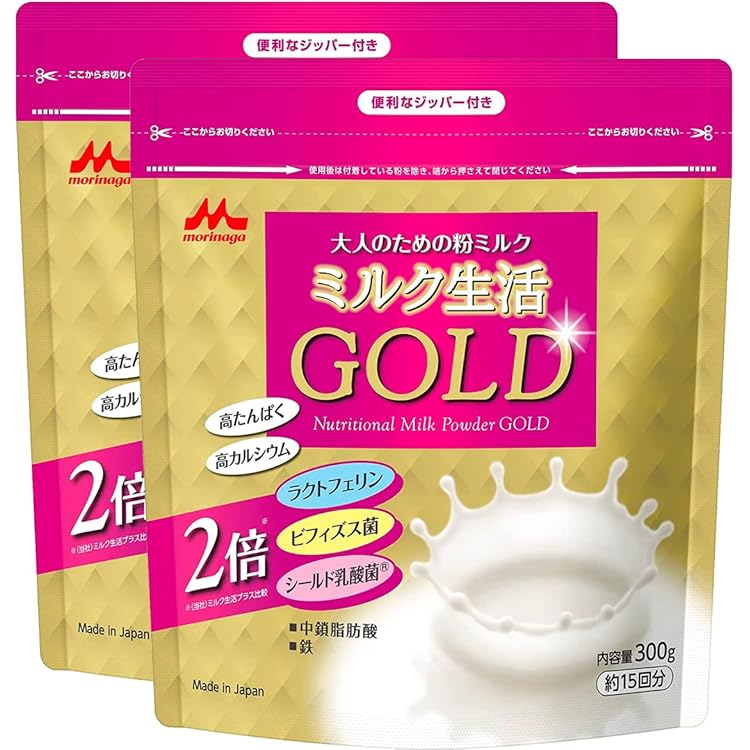 Amazon.co.jp: 大人の粉ミルク ミルク生活プラス 2袋 （300g×2袋