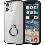 エレコム iPhone 12 mini ケース ハイブリッド 耐衝撃 TOUGHSLIM LITE フレームカラー リング付 ブラック PM-A20ATSLFCRBK