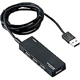 エレコム USB2.0 ハブ 4ポート ACアダプタ付 セルフ/バス両対応 Nintendo Switch動作確認済 ブラック U2H-AN4SBK