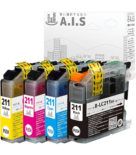 Amazon.co.jp: Brother(ブラザー) LC211- 4PK 4本セット(LC211BK×1
