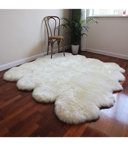 Amazon｜ムートンラグ 天然羊毛本物の毛皮 ラグムートン マット