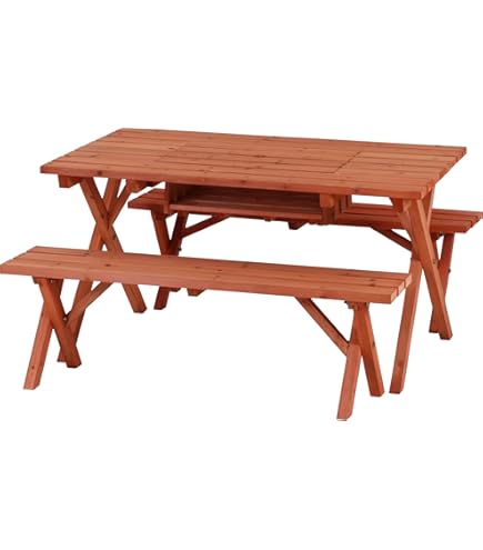 Amazon.co.jp: アイリスプラザ テーブル ベンチ セット アウトドア 幅