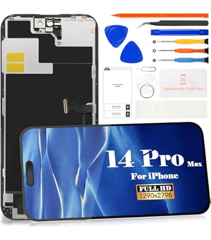 Amazon | iPhone 14 Pro Max用Tpyagスクリーン交換、iPhone 14 Pro Max