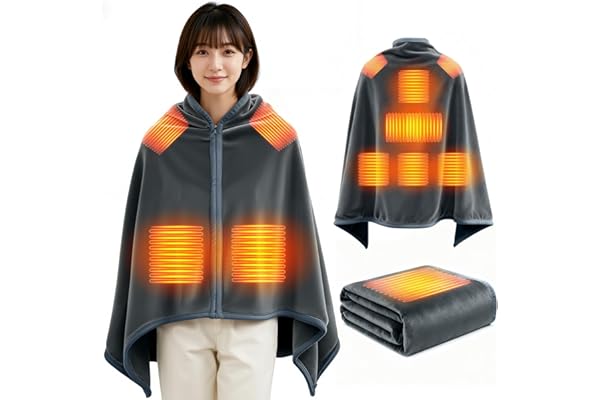 電気毛布 掛け 敷き 兼用 電気ひざ掛け 3段階温度調節 自動オフ タイマー付き USB給電式 電気ブランケット 防寒対策 USBブランケット ひざ掛け 肩掛け 洗える 大判 省エネ キャンプ 車中泊 テント泊 アウトドア オフィス