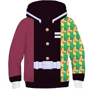 Chermyaa 鬼滅の刃 パーカー 鬼殺隊隊服 長袖 コート 子供服 男女兼用 ハロウィン 仮装 イベント コスプレ…