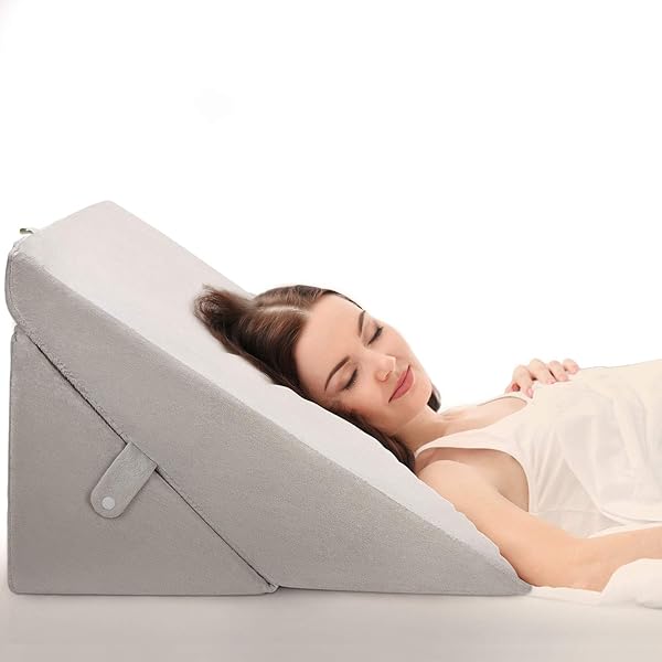 OasisSpace Bed Wedge Pillow, Adjustable 
