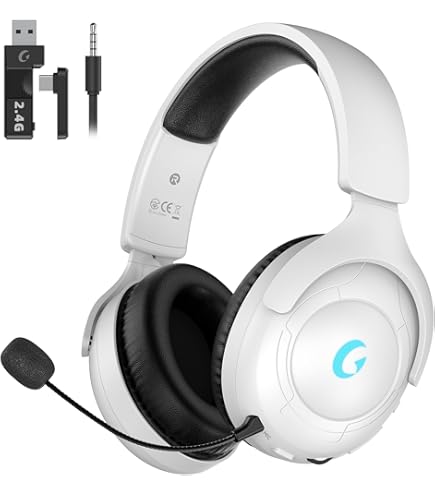 Amazon.co.jp: ゲーミングヘッドセット ワイヤレス 2.4GHz & Bluetooth