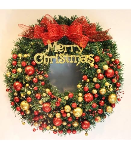 Amazon | SCLYX クリスマスリース 40cm ナチュラル 北欧風 大人